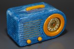 FADA ’Bullet’ 1000 Catalin Radio in Bright Blue Swirl + Yellow